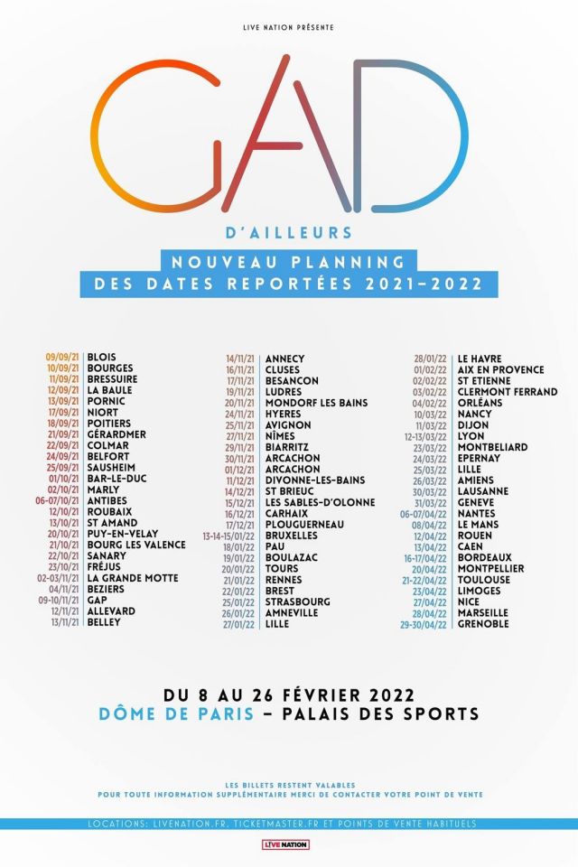 Gad Elmaleh dates de tournée