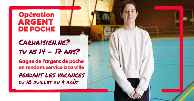 Opération Argent de poche pour les 14 - 17 ans